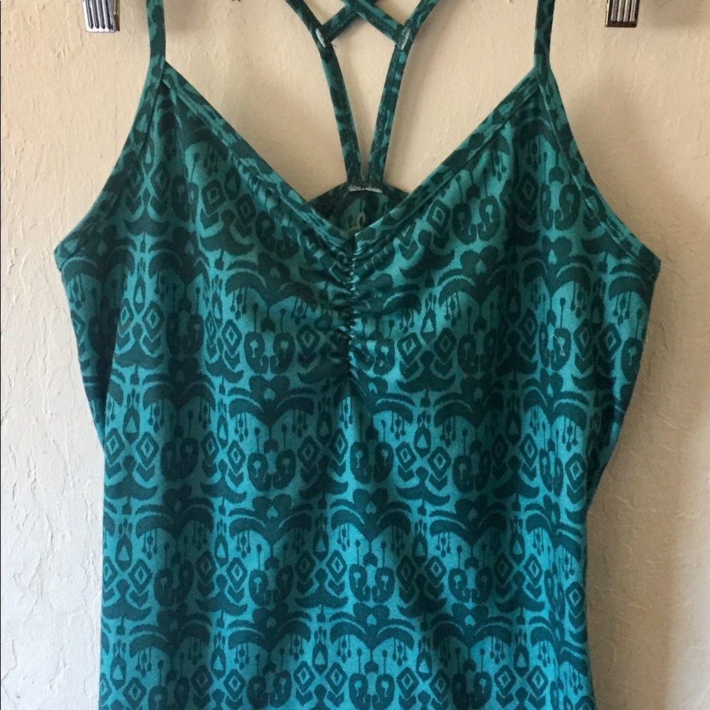Rare! Prana DK Teal Green/Blue Sonja Shelf bra tank- Medium (8-10) - Picture 4 of 8